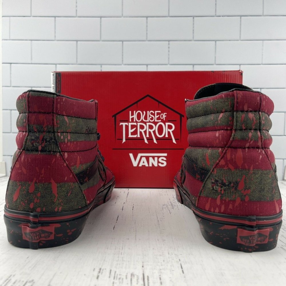 Vans x A Nightmare On Elm Street Size 9.5 US House Of Terror Womens 11 Sk8 Hi - Picture 7 of 12
